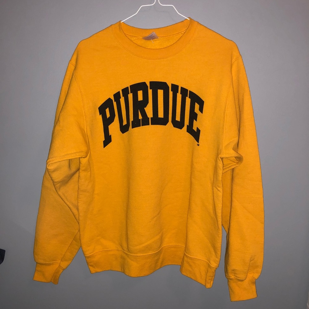 yellow PURDUE sweatshirt